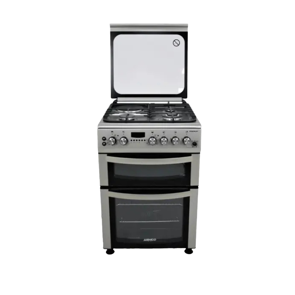 ARMCO 60X60 3G+1E DOUBLE OVEN SILVER COOKER GC-F6631ZX2D2(SL) ARMCO 60X60 3G+1E DOUBLE OVEN SILVER COOKER GC-F6631ZX2D2(SL)