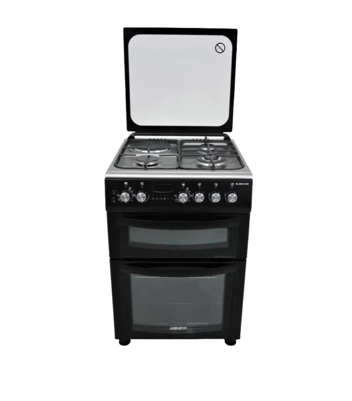 ARMCO 60X60 3G+1E DOUBLE OVEN MATT BLACK COOKER GC-F6631LX3D2(BK)