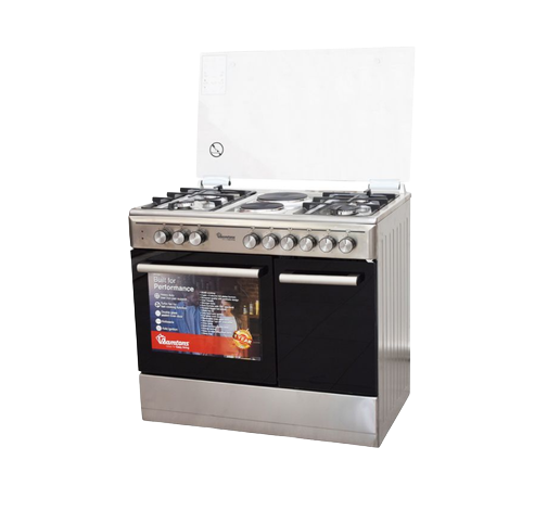 BJ'S STANDING COOKER 60X90 4G + 2 HOTPLATE GRAY BJ'S60904+2G