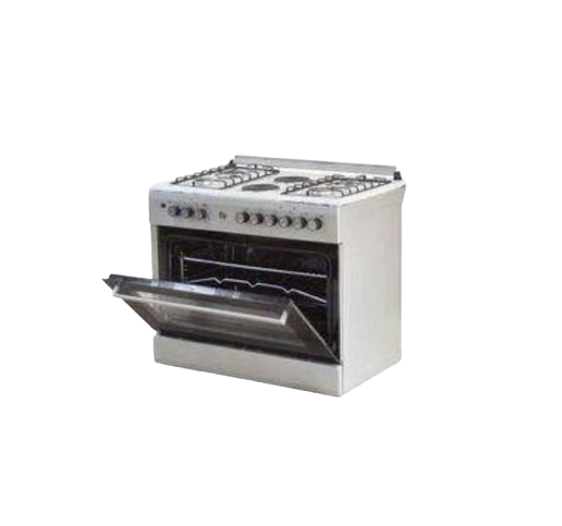 BJ'S STANDING COOKER  60X90 4G +1WOK + 1 HOTPLATE SILVER BJ'S60904+1+1G