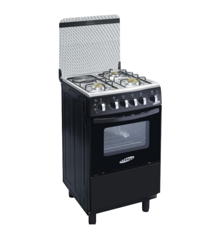 ECOMAX 3G+1E GAS COOKER 50X50 BLACK LX-680-3G1E